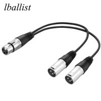 lballist 30cm XLR Male to Dual XlR Female XLR Female to Dual XLR Male Y Splitter Cable For Microphone Mixer Amplifier Cables