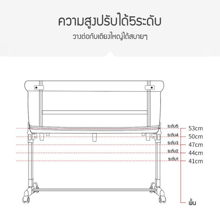 bit-cheaper-ปราสาทของเด็ก-เปลแบบพกพา-เตียงขนาดควีนไซส์-เตียงเด็กพับได้มัลติฟังก์ชั่-พร้อมมุ้งเตียงเก็บกระเป๋ามุ้ง-ดนตรีและการสั่นสะเทือนเพื่อปลอบลูก