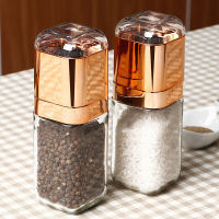 QTCF-Portable Manual Salt And Pepper Mill Glass Bottle Spice Seasoning Grinder Muller Shaker Grinding Cooking Tools Kitchen Gadget