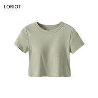 LORIOT เสื้อยืดบราสำหรับผู้หญิงเสื้อครอปเสื้อแขนสั้น SA1414ลำลองเซ็กซี่แบบเกาหลี