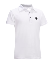 Compete kids short-sleeved horse riding show Polo shirt - white