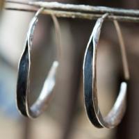 【YF】❅◎  Small Hoop Earrings Gypsy Jewelry Antique Color Metal for