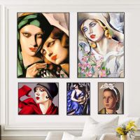 โปสเตอร์1 Tamara De Lempicka ภาพแอบสแตรกต์ผู้หญิงรูปภาพศิลปะผนังวินเทจพิมพ์ผ้าใบเอชดีงานศิลปะตกแต่งบ้านสำหรับห้องนั่งเล่น