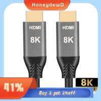 HONEYDEWD เครื่องฉายจอโปรเจคเตอร์ ที่ HDR10 เอชดีทีวี สายเคเบิลวิดีโอ สาย HDMI 2.1 48กิกะบิต 8K 60Hz 4K 120Hz