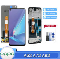 6.5 "หน้าจอเดิมสำหรับ Oppo A72 A92จอแสดงผล LCD อะไหล่หน้าจอสัมผัสดิจิไทเซอร์ CPH2059 A52 Oppo พร้อมกรอบ