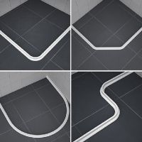 Silicone Bathroom Water Stopper Self-Adhesive Water Retaining Strip Bendable Bathroom Door Washing Machine Shower Dam Barrier Decorative Door Stops