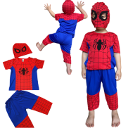 quần áo siêu nhân nhện TẶNG MẶT NẠ bộ siêu nhân cộc tay cho bé trai size