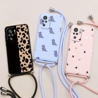 【Enjoy electronic】 For Redmi Note 10 Case Love Heart Cover For Xiaomi Redmi Note 10 Pro Max 10s Note10 10pro Strap Cord Necklace Lanyard TPU Cases