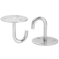 DRELD 1Pc Stainless Steel Wall Mount Ceiling Hook Multi-Purpose Hanger Clothes Lantern Bathroom Hanging Ceiling Hook 70x67mm