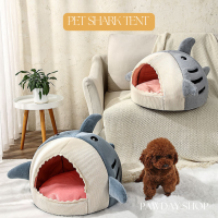 ?Shark tent? กระโจมฉลาม  เตียงนอนสัตว์เลี้ยง เตียงนอนแมวทรงฉลาม เสื่อรองครอกแมวฉลามกึ่งปิด