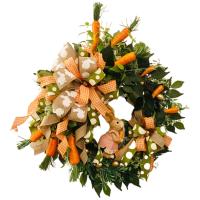 16 Easter Rabbit Wreath Spring with Eggs Carrot Window Greenery Garland for Holiday Wedding Garden Front