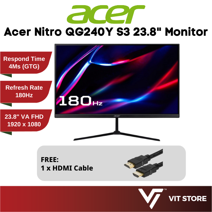 Acer Nitro Qg Y S Hz Fhd Gaming Monitor Led Va