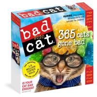 Bad Cat ปฏิทิน2020 One หน้าต่อน่ารักปฏิทินภาพถ่าย Bad Cat-A-Day ปฏิทิน2020สำนักงานของประดับโต๊ะทำงาน