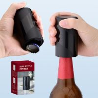 [A Boutique] Automatic Beer Bottle Opener with Magnetic Cap Catcher No Damage to Caps Push Down Wine Creative Kitchen Tools