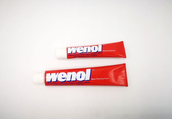 wenol-ครีมขัดเงาโลหะ-น้ำยาขัดเงา-วีนอล-ยาขัด-ครีมขัดเงา-พร้อมส่ง-ล๊อตใหม่-สแตนเลส-ทองเหลือง-ทองแดง-ขนาด-50-และ-100-กรัม