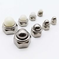 M4 M5 M6 M8 M10 M12 304 Stainless Steel Acorn Cap Cover Semicircle Dome Hex Nylon Insert Lock Nut Self locking Nylock Locknut