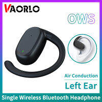 VAORLO 5.2บลูทูธแบบ Single OWS Air Conduction หูซ้ายหูฟังที่มีเสียงประสิทธิภาพสูงซับวูฟเฟอร์เอชดีไมโครโฟนหูฟังไร้สายชุดหูฟังหูฟังระบบตัดเสียงรบกวนทางธุรกิจหูฟังแบบสัมผัสกันเหงื่อสำหรับกีฬา