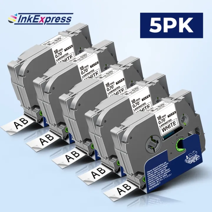InkExpress TZe 241 Labels For Brother TZe241 Label Tape 5PK 18mm tze