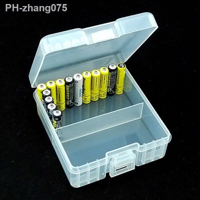 Portable Transparent Hard Plastic Case AAA Batteries Storage Case Holder Storage Battery Box For 100 pcs AAA Battery DIY
