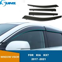 คิ้วกระจกรถ Se สำหรับ Kia KX7 2017 2018 2019 2020 2021ที่บังแดดกระจกหน้าต่างที่บังแดดที่กันสภาพอากาศอุปกรณ์ตกแต่งรถยนต์ SUNZ