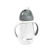 ฺBEABA กระติกน้ำหัดดื่ม  Straw Cup Tritan 300ml - Charcoal