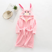 New Winter Toddler Flannel Pajamas Robes Childrens Pajamas Boys Girls Hooded Bathrobe Baby Homewear Clothing Kids Jacket Coat