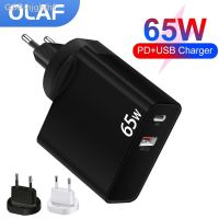 Hjghfhf Olaf 65W เครื่องชาร์จ USB GaN Type C อะแดปเตอร์ชาร์จสำหรับ IPhone 14 13แล็ปท็อปแท่นชาร์จผนัง