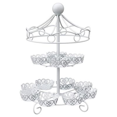 2 Layer-12 Count Carousel Cupcake Stand Holder Display Wedding Cake Cup Display Stand