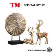 Decor Để Bàn Trang Trí Phong Thủy - Cặp Tượng Hươu Nai Phòng Khách