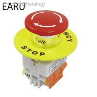 Red Mushroom Cap 1NO 1NC DPST Emergency Stop Push Button Switch AC 660V 10A Switch Equipment Lift Elevator Latching Self Lock