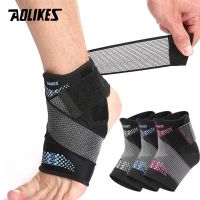 AOLIKES 1PCS Pressurization Sports Ankle Brace Support Adjustable Elastic Bandage Foot Strap Protective Gear Gym Fitness Supports Braces