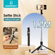 DoomHot Bluetooth Selfie Stick Light Mobile Phone Holder Tripods Phone