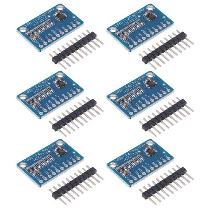 6-pcs-ads1115-analog-to-digital-converter-16-bit-adc-module-converter-with-programmable-gain-amplifier-for-raspberry-pi