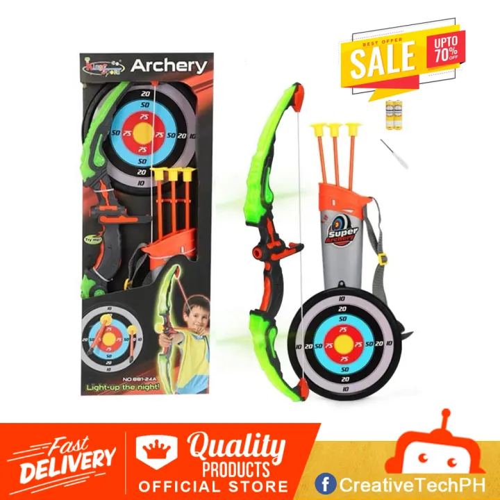 Archery Shooting Game Bow And Arrow Toy Set With 3 Suction Cup Arrows