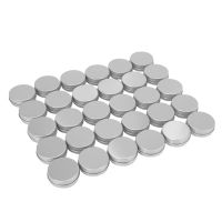 30 Pack Screw Top Round Metal Lip Balm Tins Containers Lids (1oz)