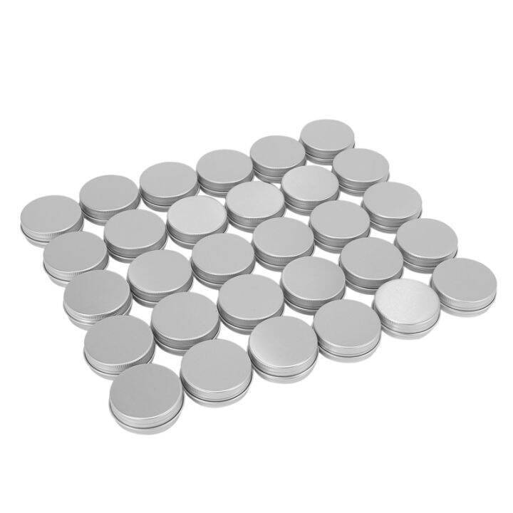 30 Pack Screw Top Round Metal Lip Balm Tins Containers Lids 1oz Th 8394