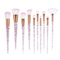 【cw】 10 Pcs Makeup Set Threaded Handle Foundation Blush Blending Make Up pincel maquiagem