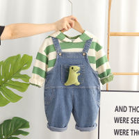 IENENS Summer 2PCS Baby Boys Girls Clothes Cartoon Clothing Sets Infant Boy Shirt + Overalls Kids Outfits Suits Children Toddler Fashion Wear 1-5 Years