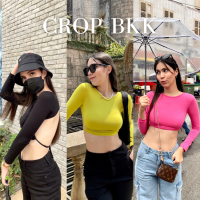 ?Showb Crop Top? เสื้อครอปแขนยาวเว้าหลัง มีสายผูกด้านหลัง แซ่บมาก รุ่นนี้ผ้าเรยอน ผ้านุ่มดีมากกกก แค่mixmatch กับยีนส์ตัวโปรดก็ปัง?