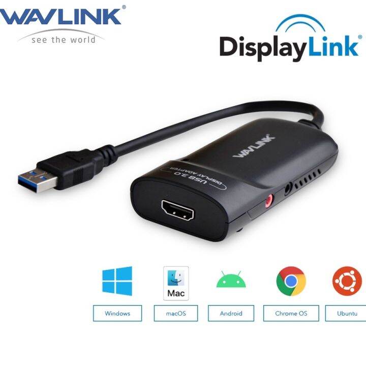 Wavlink USB 3.0 to HDMI Video Graphic Adapter, Displaylink For Windows