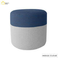 [ส่งฟรี] TWO-TONE STOOL (INDIGO - CLOUD) เก้าอี้สตูล เก้าอี้ รับแขก ทรงกลมสไตล์ OTTOMAN ราคาถูกมาก มีให้เลือก 8 คู่สี