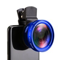 2 in 1 Lens Universal Clip 37mm Mobile Phone Lens Professional 0.45X 49UV Super Wide Angle Macro HD Lens For iPhone Android