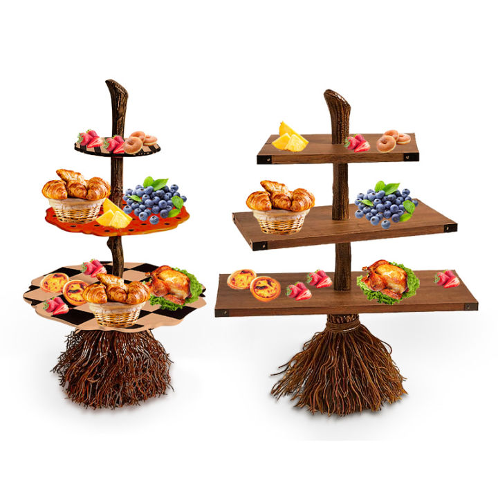 halloween-pumpkin-snack-plates-rack-witch-bowl-stand-cake-dessert-fruit-dishes-party-buffet-display-tray-for-food-serving-plates