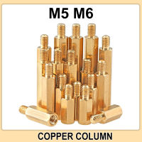 M6 Hex ทองเหลือง Standoffs สำหรับ PCB เมนบอร์ดชาย-หญิงเกลียวเสา Spacer คอลัมน์ Bolt สกรูคอมพิวเตอร์รัดสกรู