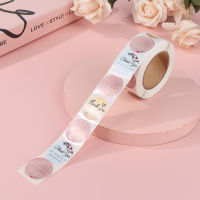 hedeguoji?500Pcs/roll Thank You Floral Sticker Gift Package Seal Label Stationery Stickers