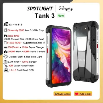 In Stock 8849 Tank 2 by Unihertz Projector Rugged Smartphone 22GB 256GB  Cellphone 108MP G99 Night Vision IP68 Mobile Phone