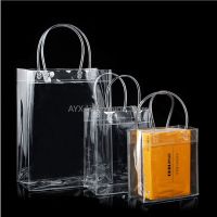 10pcs/20pcs/lot Transparent soft PVC gift tote packaging bags with hand loop clear Plastic handbag cosmetic bag