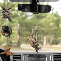 ☽♚✥ Funny Animal Car Ornament Car Rear View Mirror Ornaments 3.3 Inches Tall Acrylic Hanging Decoration Gifts Car Decoration