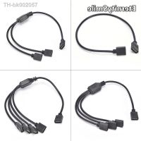 ▧❂ 4 Pin RGB Splitter Convert Cable Connector Two Three Four Way Black Cable Connect Wire Adapter For RGB LED Strip Tape Computer