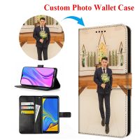 DIY Flip Leather Case for Samsung Galaxy S23 S22 Ultra S21 Plus S20 FE A54 A53 A33 A52 A14 A12 Custom Print Photo Wallet Cover